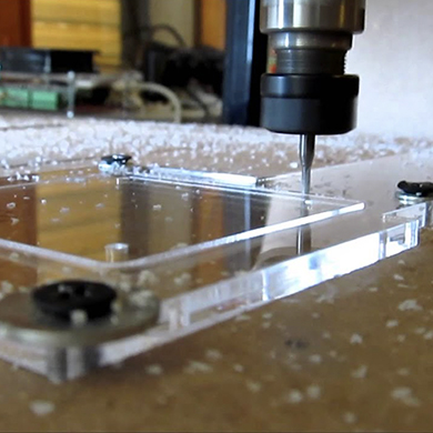 Plastics material sample for cnc-routing