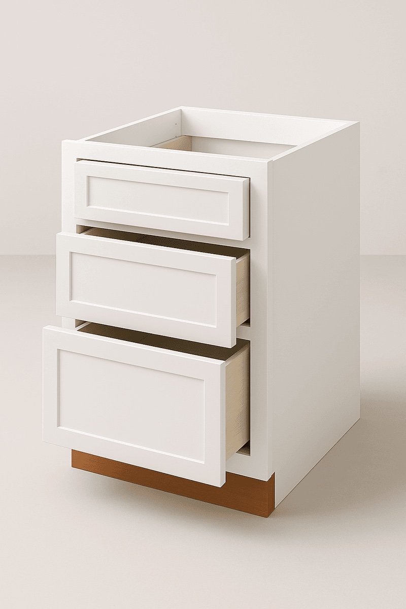 Inset cabinet with door sitting flush inside the face frame
