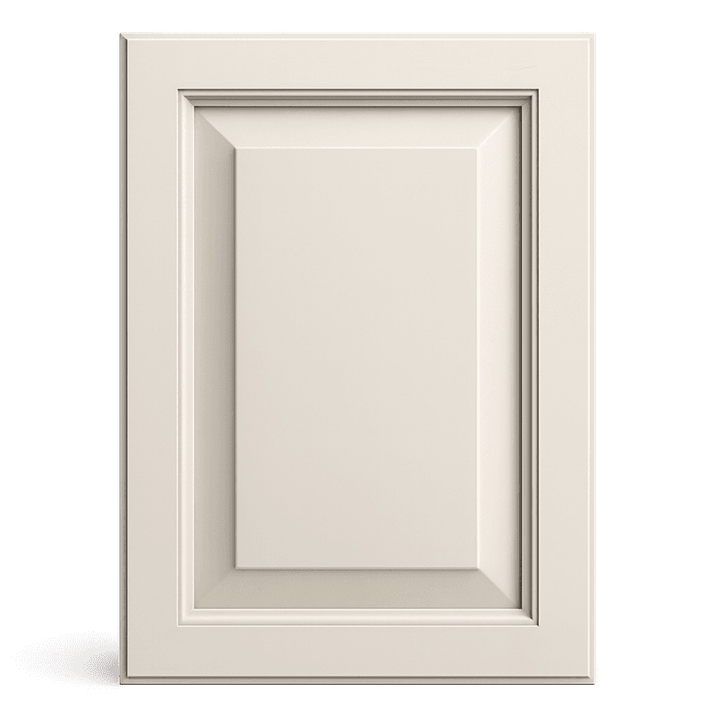 Raised panel door adding depth and formality to bathroom vanity cabinetry
